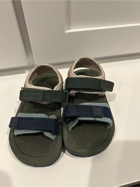 Liewood Olive and Navy Kids Outdoor Strap Sandals
